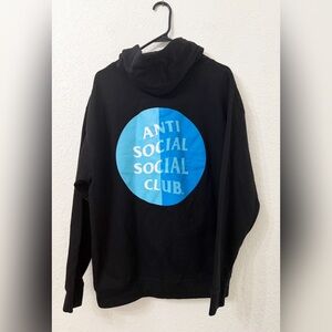 Anti Social Social Club Hypocrite Black Hoodie Blk/Blue - Size Large